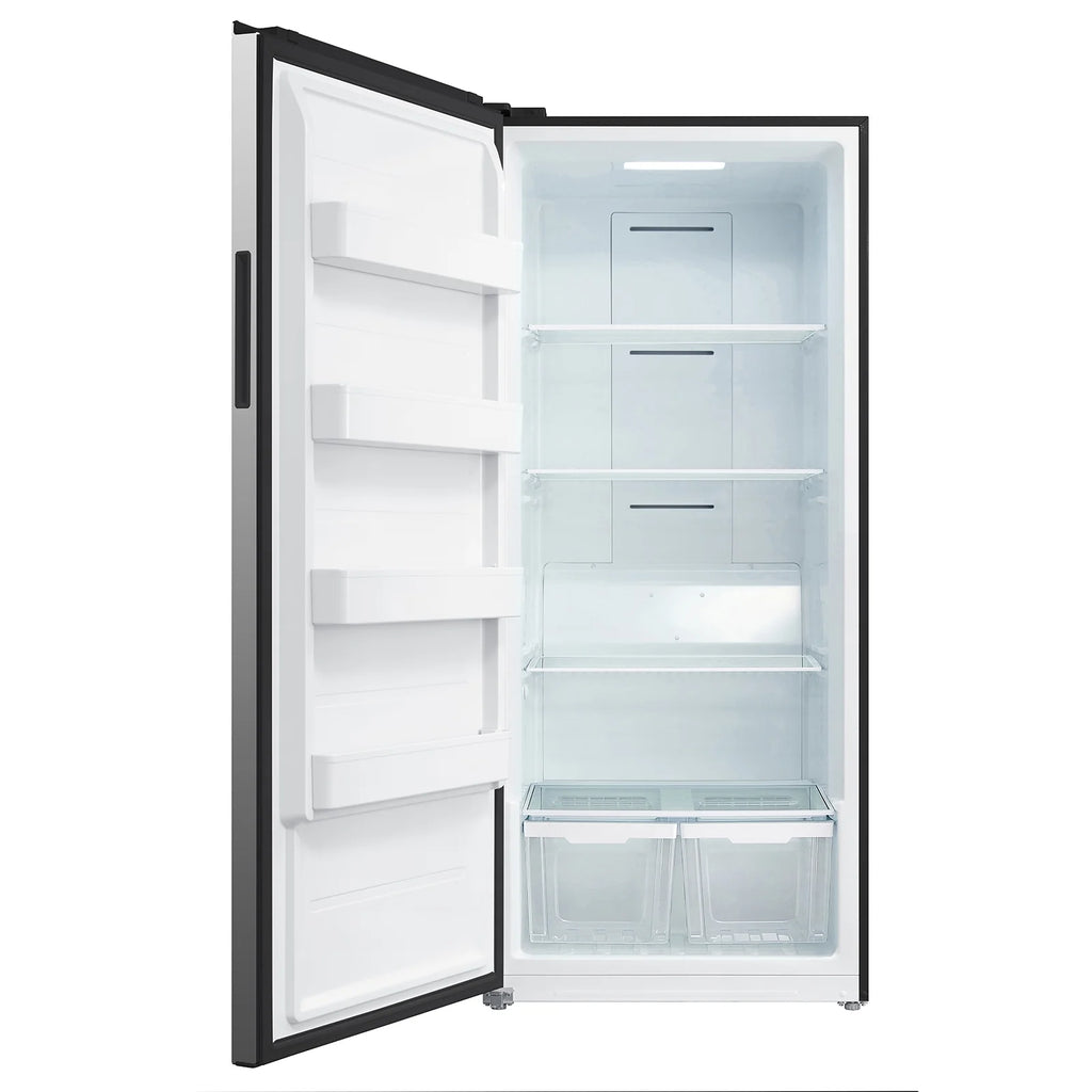 FORT�� 33 Inch Upright 21 Cu ft Freezer in Stainless Steel F21UFLESSS Left Door Fridge