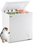 WANAI 5.0 Cu.ft Compact Freezer, Fast Cooling, Top Door Design, Energy-Efficient Deep Freezer White