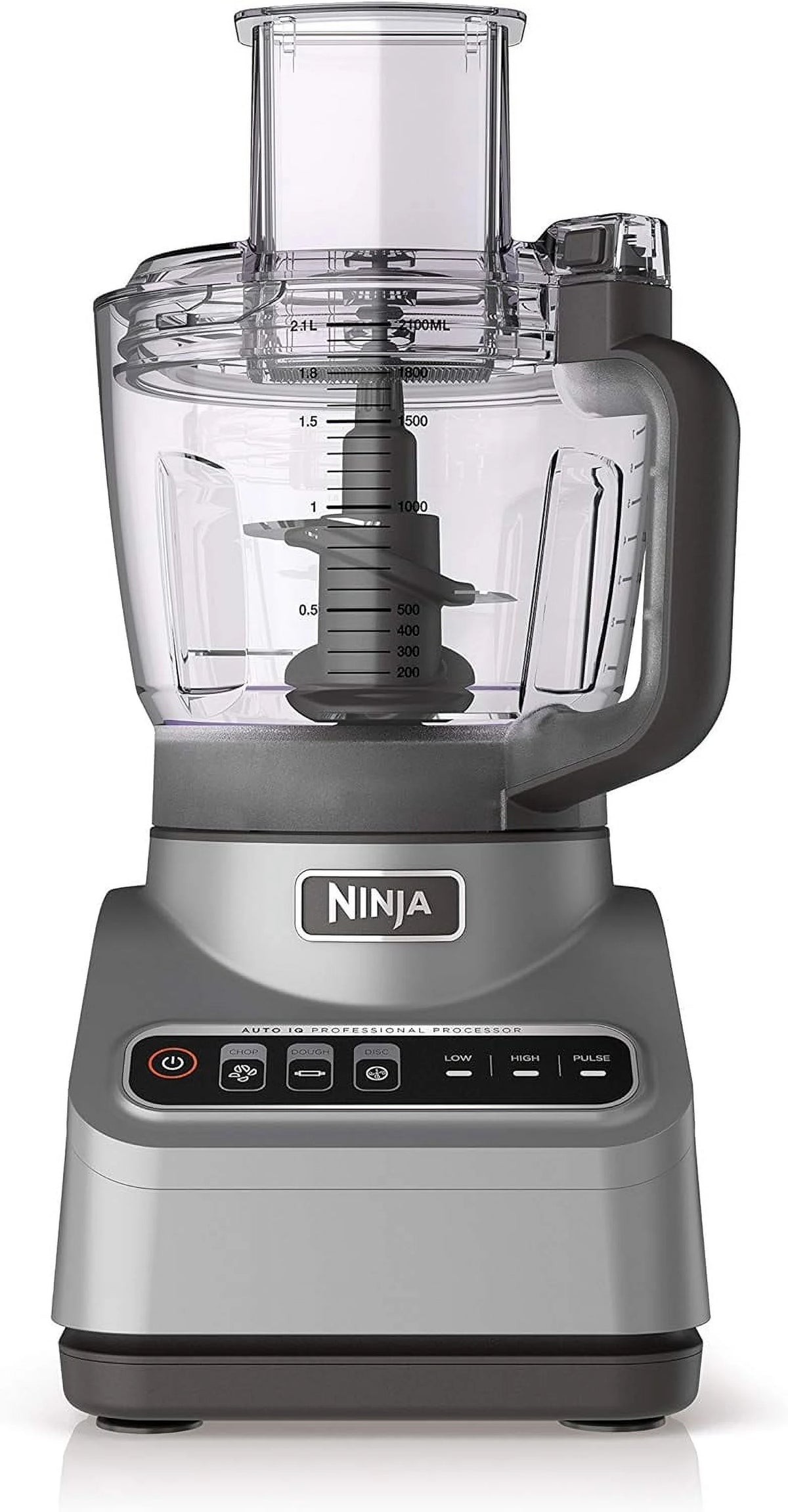 Restored Ninja BN600 Professional Plus Food Processor, 850 Watts, 3 Functions for Chopping, Slicing & Dough with 9-Cup Processor Bowl, 3 Blades, Food Chute & Pusher, Silver (Refurbished)
