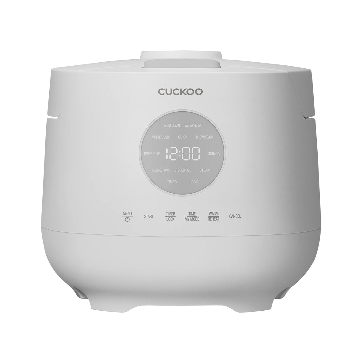 CUCKOO Rice Cooker 12 Cups Cooked Warmer with Nonstick Pot 13 Menu Options and Micom Fuzzy Logic Tech with Auto Clean Feature in Gray