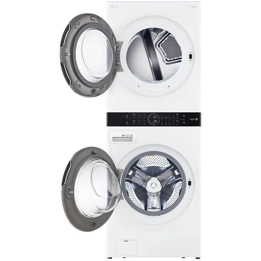 LG WKGX201HWA 27 inch White WashTower Laundry Center with 4.5 cu. ft. Washer and 7.4 cu. ft. Gas Dryer