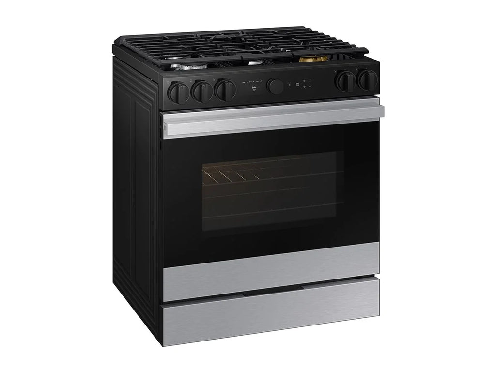 Samsung Bespoke NSG6DG8700SRAA - Range - built-in - Wi-Fi - niche - width: 24 in - depth: 24 in - height: 35.9 in - with self-cleaning - stainless steel