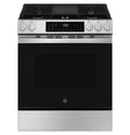 General Electric 30 in Slide-In Double Oven Gas Range in Silver