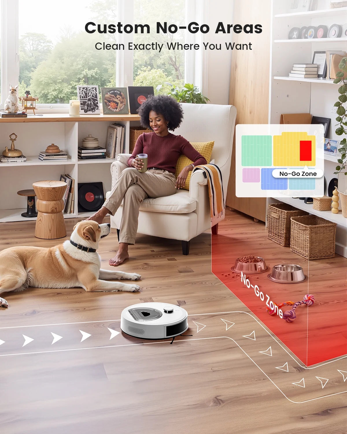 Lefant M330 LiDAR Navigation Robot Vacuum and Mop, 450ml Visible Dustbin, 190?�� PSD Obstacle Avoidance, Multi-Level Mapping, Robot Vacuum Cleaner for Hardwood Carpets Pet Hair