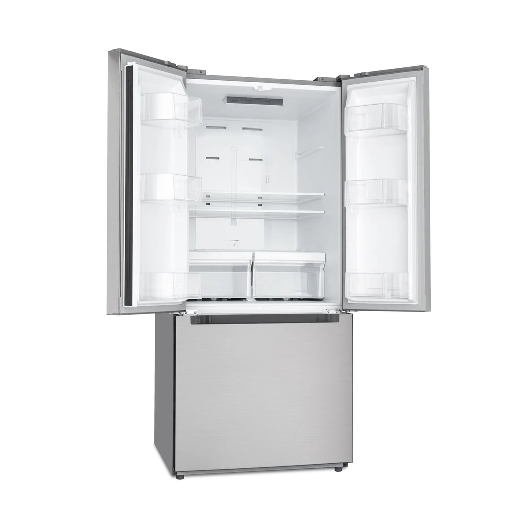 18.5 cu. ft. Stainless-Steel French Door Refrigerator in Silver, Auto Defrost, Energy Star, Digital Temperature Control