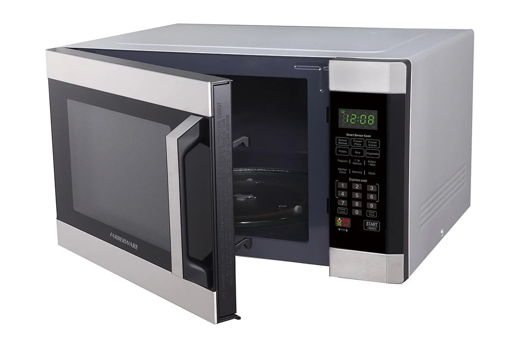 Farberware Smart Sensor Countertop Microwave Oven with LED Lighting & Child Lock, 1.3 Cu Ft