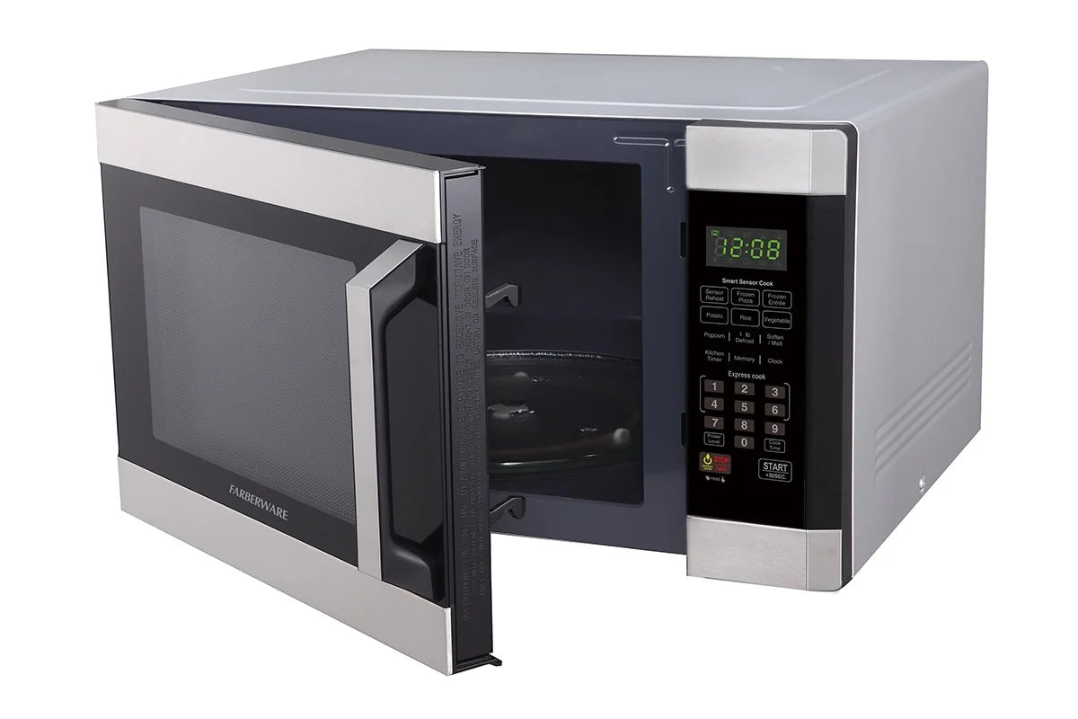 Farberware Smart Sensor Countertop Microwave Oven with LED Lighting & Child Lock, 1.3 Cu Ft