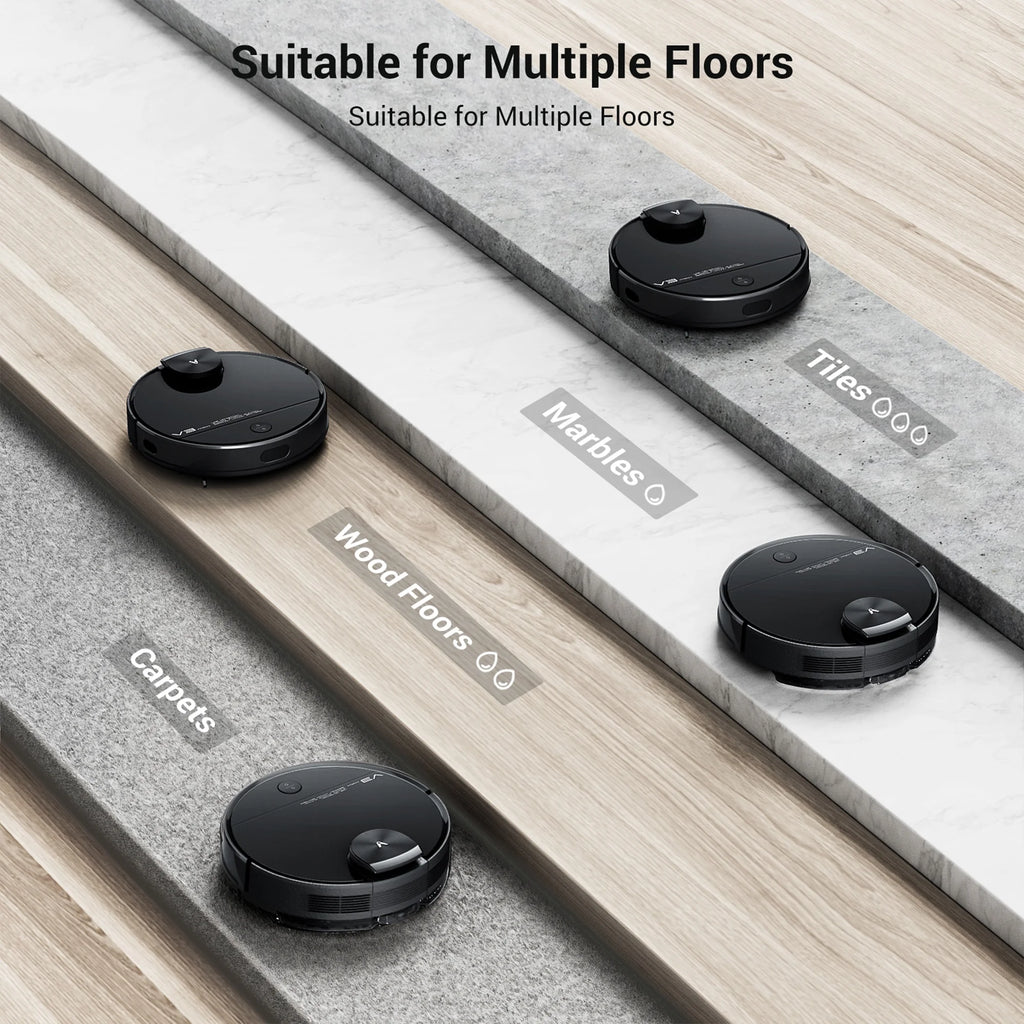 Viomi Smart Robot Vacuum V3 Max Duster Vacuum & Mop for Multi Floors, Black