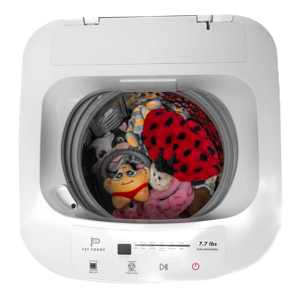 Pet Forge Spin Fresh Portable Pet Washing Machine, Fully Automatic 8 lb Capacity Top Load Washer