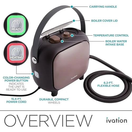 Steam Cleaner, Powerful Multipurpose Steamer w/ 18 Accessories, Chemical-Free Cleaning and Sanitizing for Floor, Tiles, Car Detailing, Wallpaper, Grout, Bed Bugs, Clothes, Curtains and Carpet