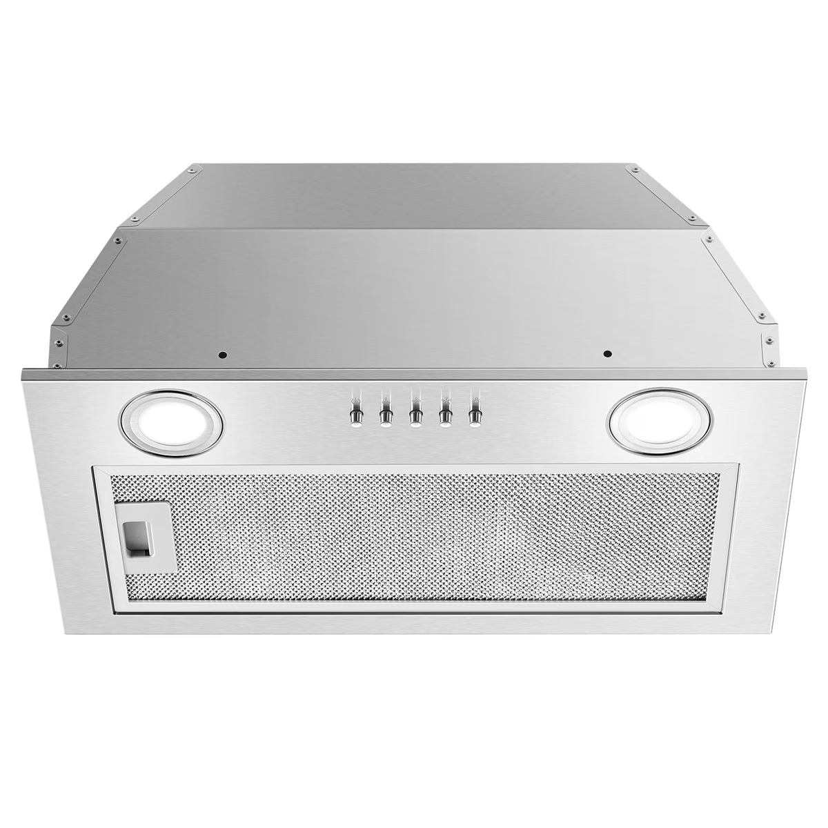 JOEAONZ Range Hood Insert 20 Inch Stainless Kitchen Vent with LED Light Exhaust Fan Button Control