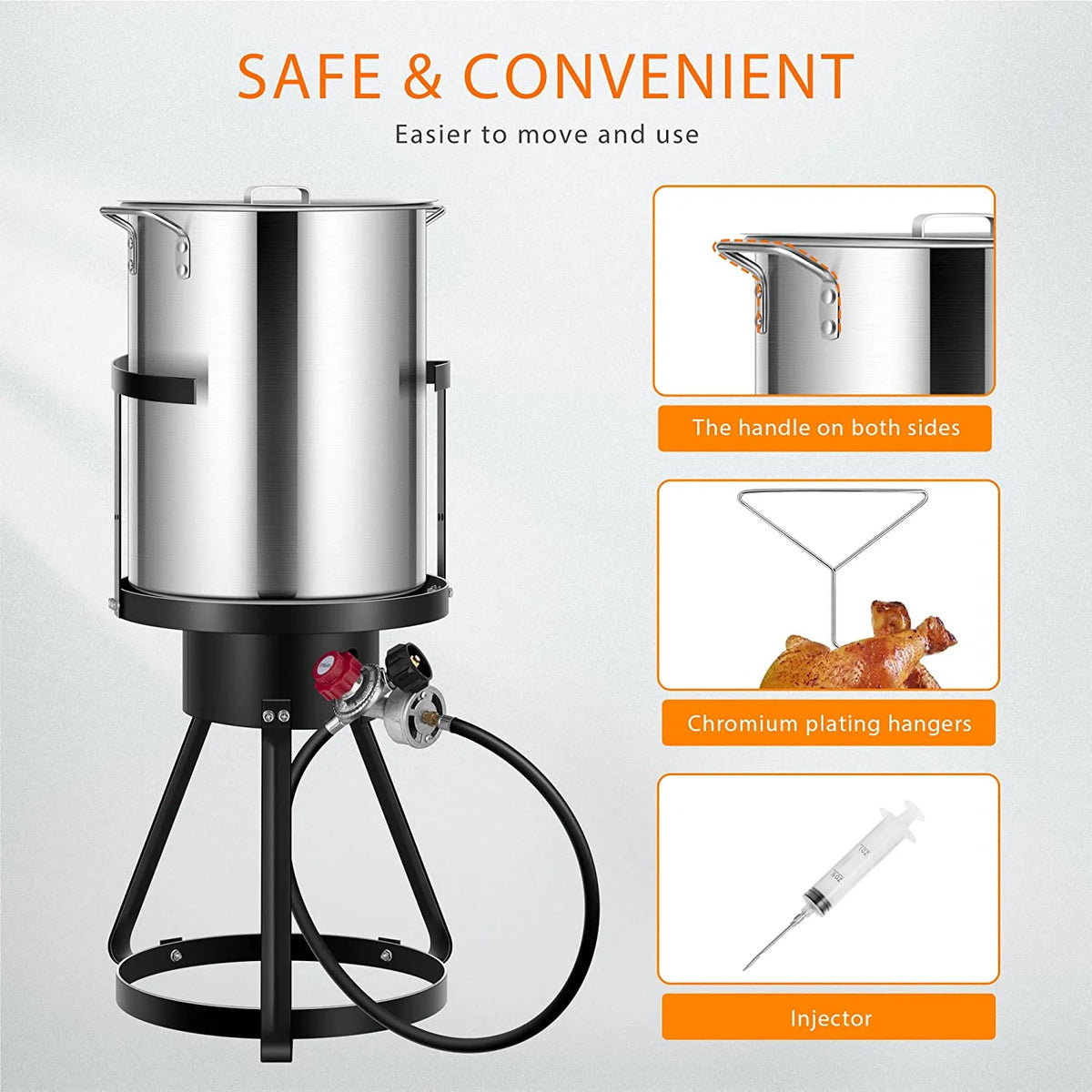 VIVOHOME 30 qt 54,000 BTU Aluminum Turkey Fryer