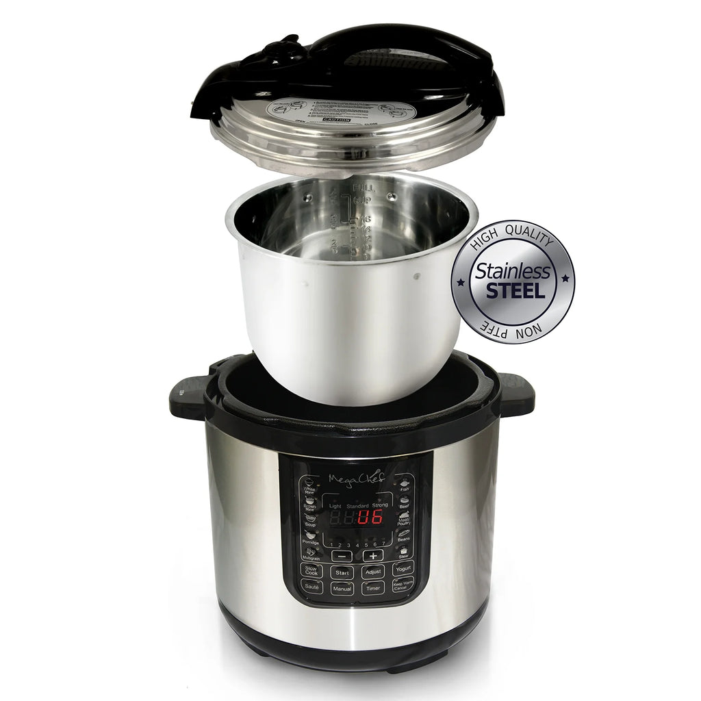 Megachef 8-Quart Digital Pressure Cooker, 15" x 15"