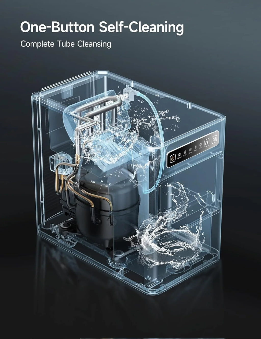 HiCOZY Ice Maker Portable Countertop, Ice Machine Countertop Ice in 6 Mins, 24 lbs/Day, Icemaker with Ice Scoop, for Gifts