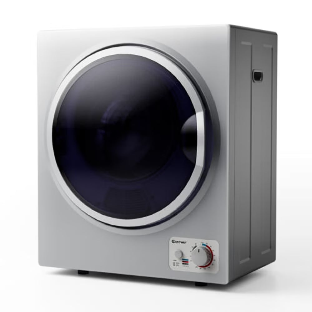 Resenkos 1.5 Cu .ft Clothes Dryer with with Stainless Steel Wall Mount-Silver, Portable Clothes Dryer, Compact Dryer for laundry
