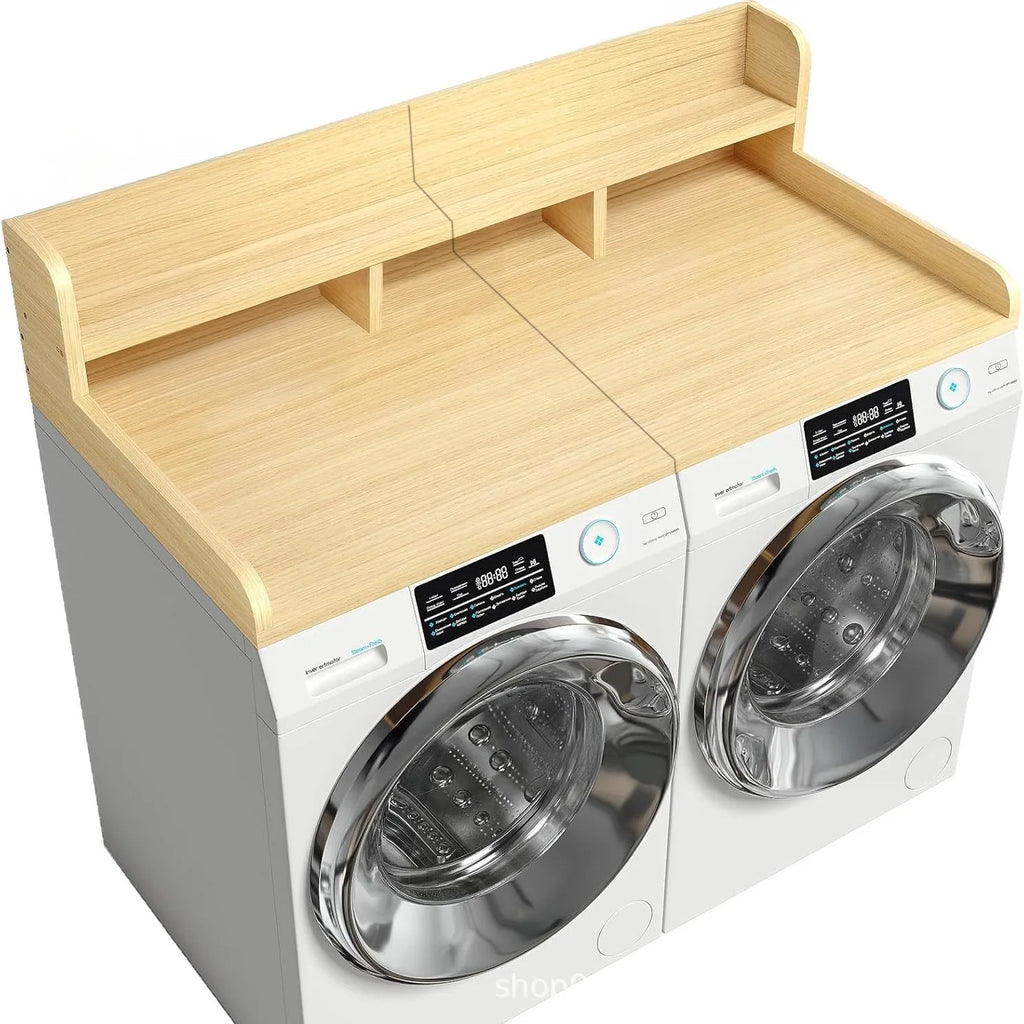 Washer Dryer Countertop with Non-slip Pads,Depth Double Layer Organizer for Washer and Dryer Laundry Hamper Counter Storage,Gray�� Matte