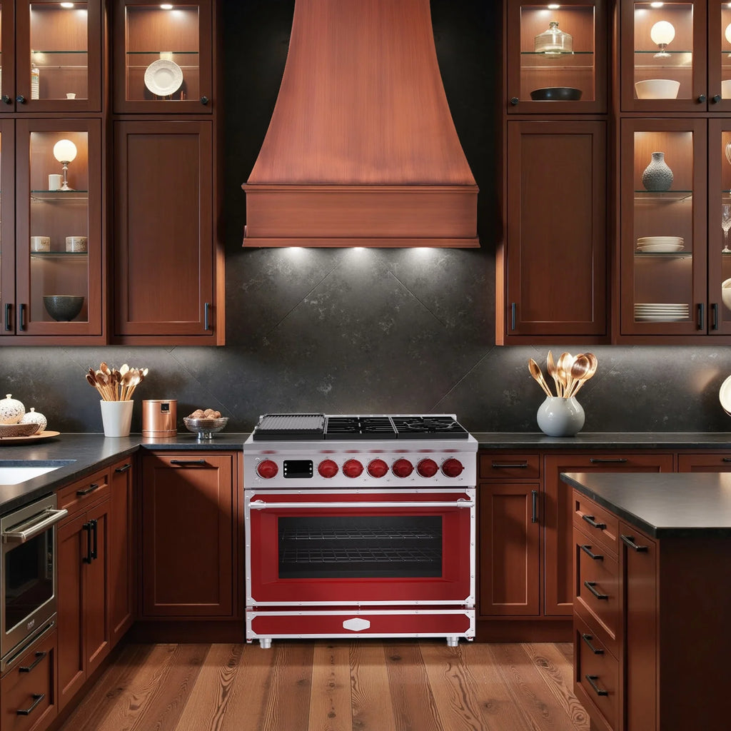 Akicon 48 Inch Freestanding Gas Range with 8 Sealed Burners Cooktop, 6.7 Cu.Ft. Dual Zone Capacity, Natural Gas/LP Convertible-BSGBGGA1