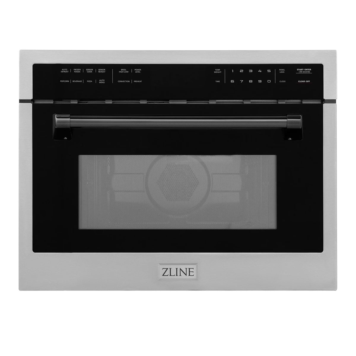 ZLINE Autograph Edition 24" 1.6 cu ft. Built-in Convection Microwave Oven in Stainless Steel and Matte Black Accents