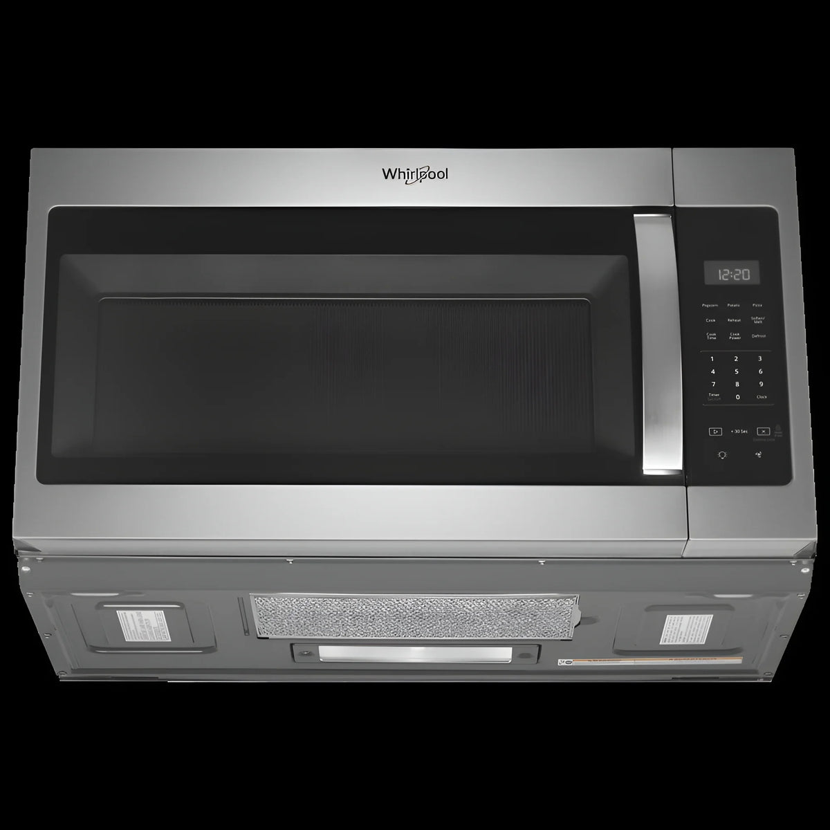 Whirlpool 1.7 Cu. Ft. Microwave Hood Combination Black