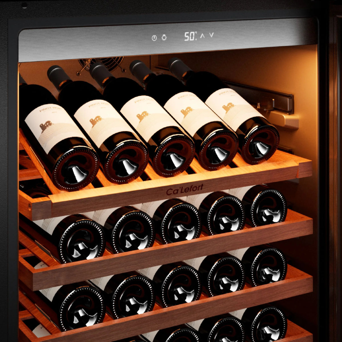 Ca'Lefort 24 inch 166-Bottle Wine Cooler Refrigerator???Freestanding/Built-In??? Dual Zone 3-Color LED Lighting ??? for Home, Bar & Office