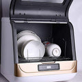 Countertop Dishwasher Kitchen Mini Portable Dish Bowl Washer Tabletop Automatic Dishwasher Deep Cleaning for Home, Apartment, RV (White & Black)