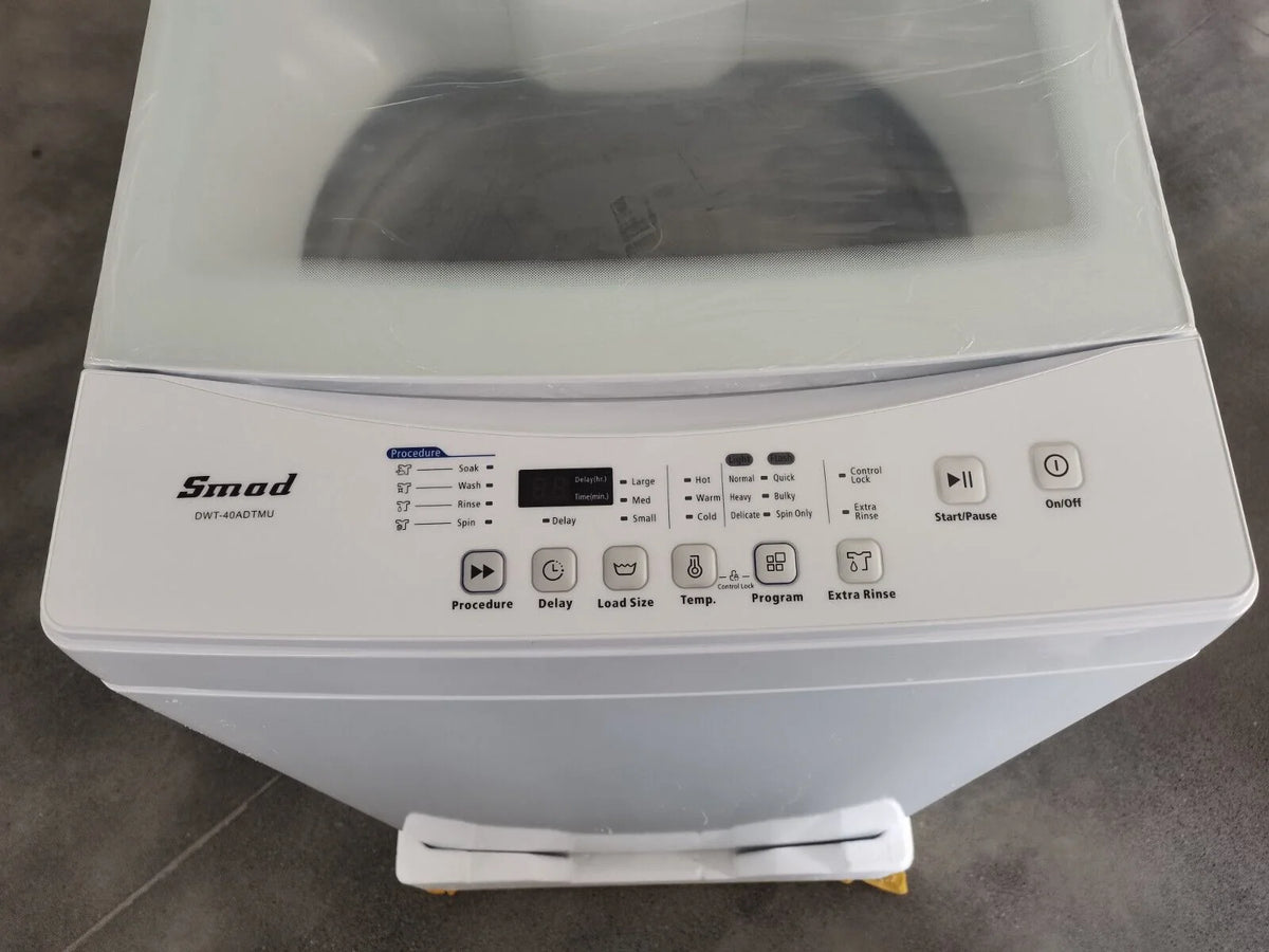 Smad Compact Washing Machines 1.7 Cu ft Single Use in Schools and apartments 12lbs White Washer