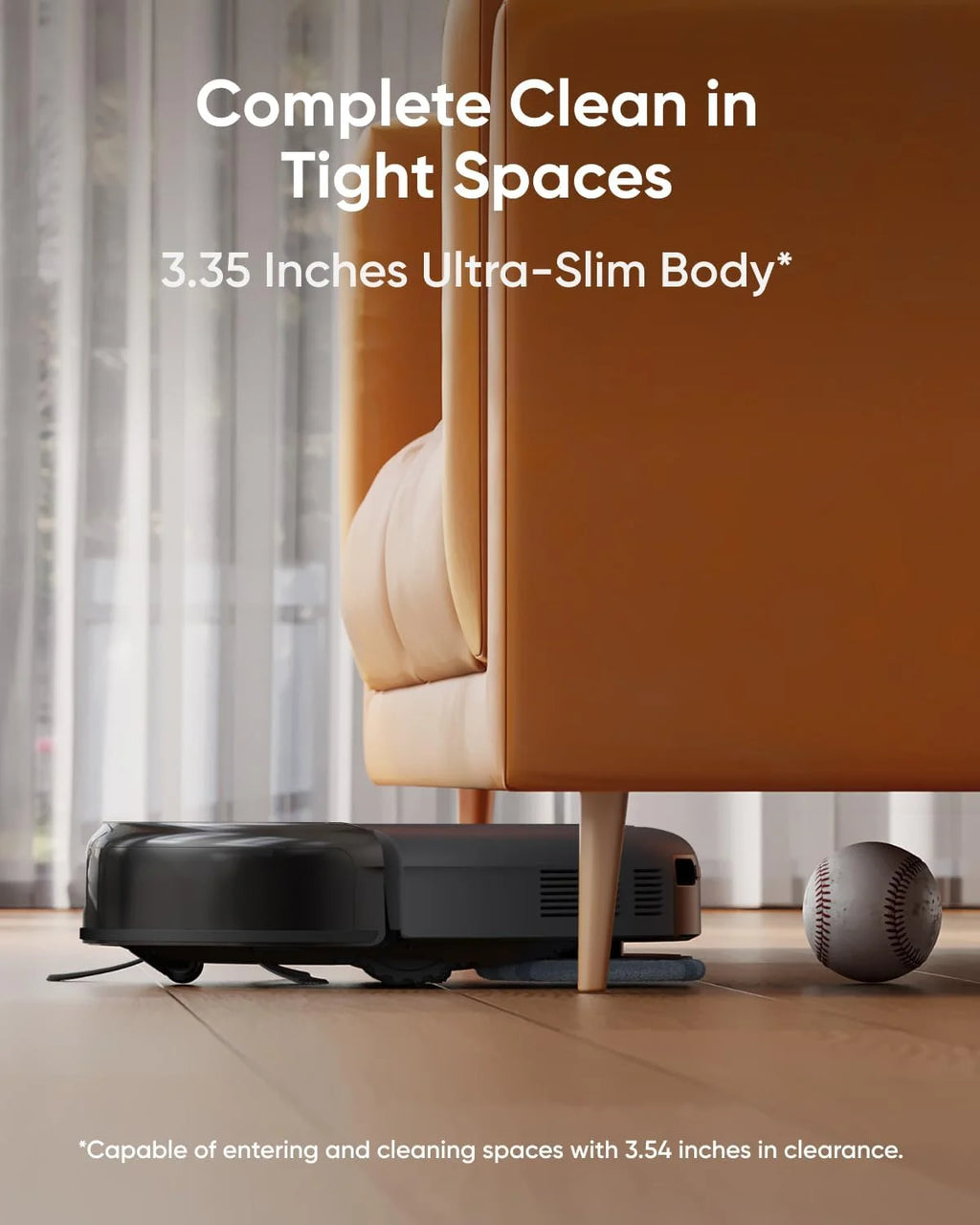eufy Robot Vacuum Omni C20, Robot Vacuum and Mop Combo, Self Emptying, Auto Mop Washing and Auto Drying for Hands-Free Cleaning, 7000 Pa Powerful Suction, 3.35-inch Ultra-Slim Body