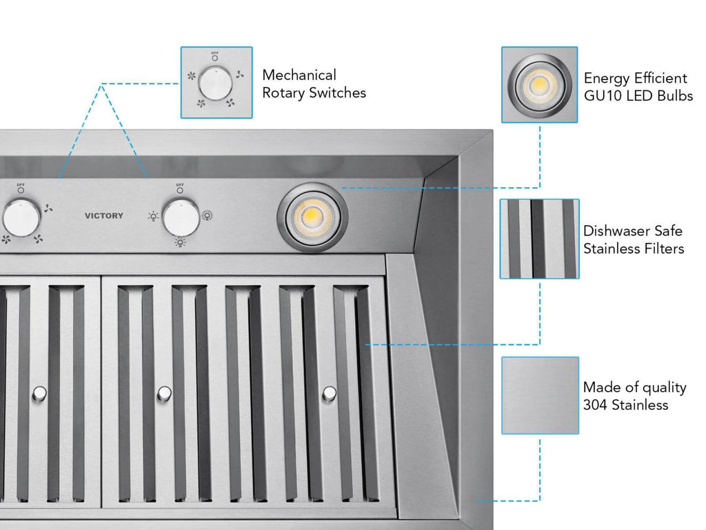 VICTORY Range Hood - 30 inch - (Insert) - Stainless Steel (Q2-30)