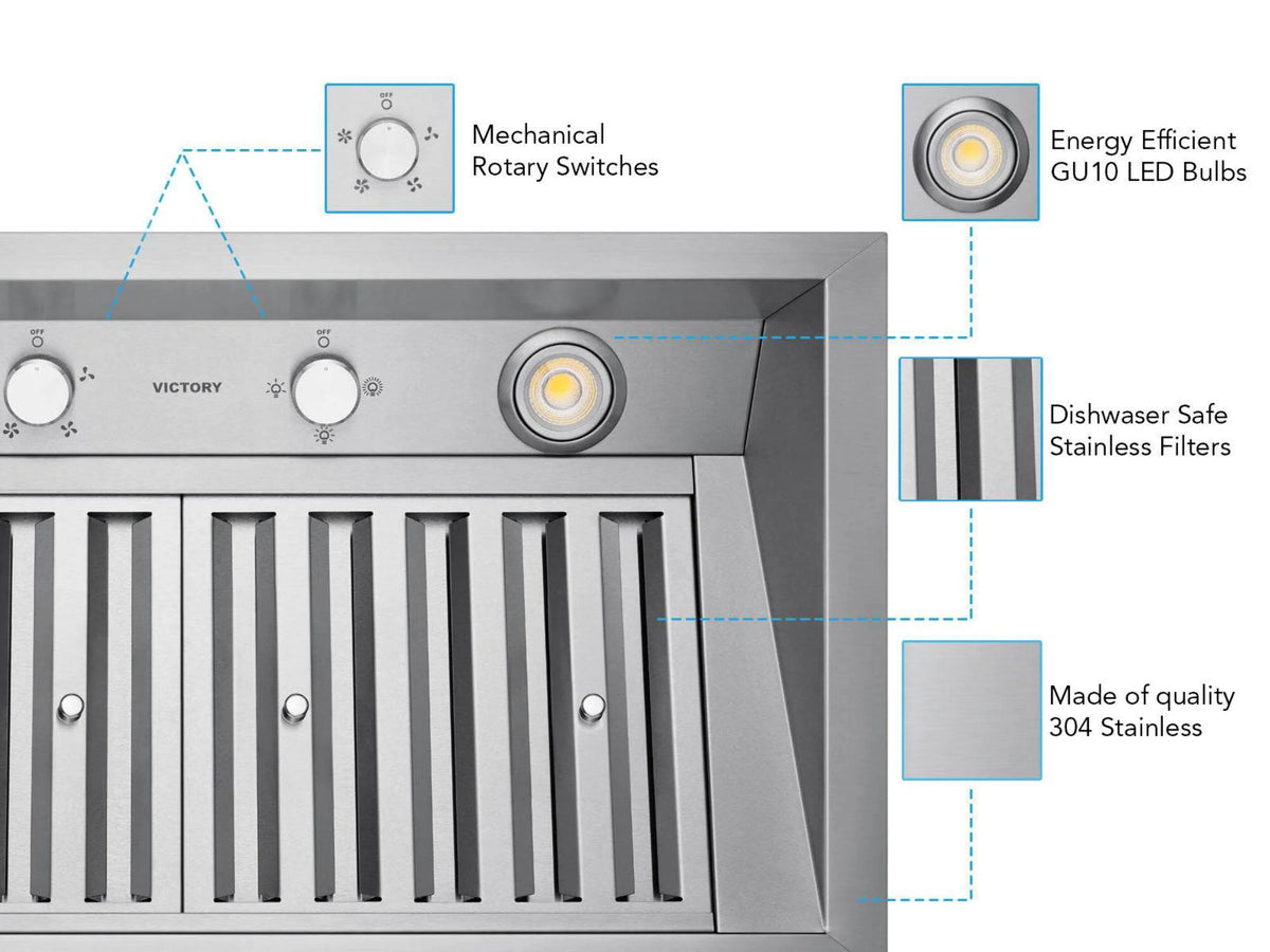 VICTORY Range Hood - 30 inch - (Insert) - Stainless Steel (Q2-30)