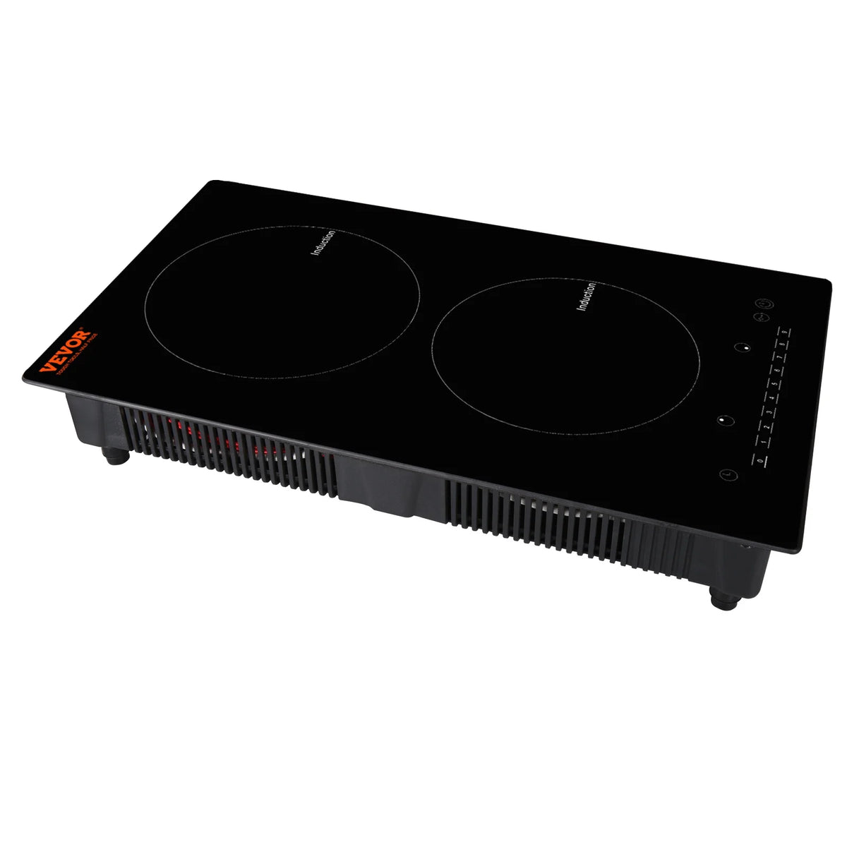 BENTISM 12 inch Electric Cooktop 2 Burners 1800W Stove Top Touch Control