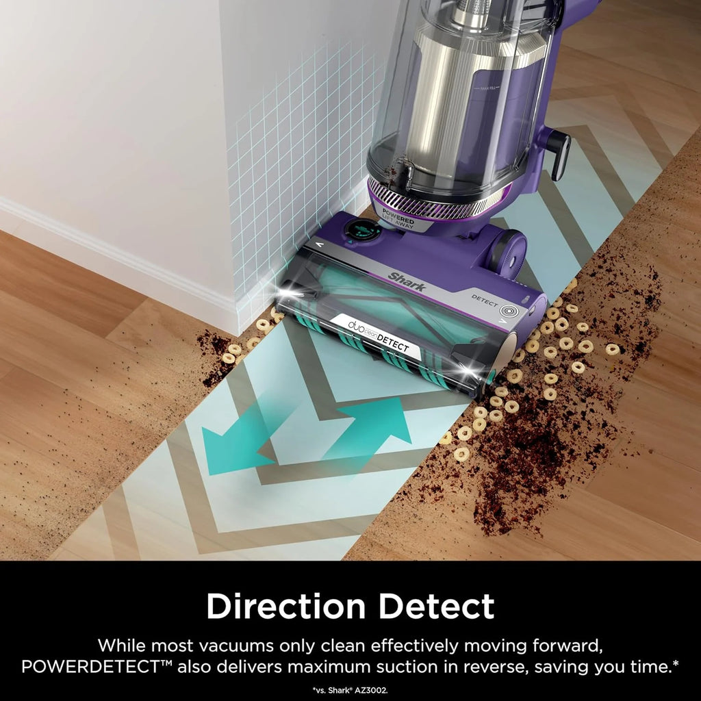 Restored Shark POWERDETECT Upright Vacuum Cleaner with HEPA Filter, Heavy Duty,Powerful Suction for Pet Hair Pickup, DuoClean, Ideal for Carpets & Hardfloors, AZ4002 (Certified)(Refurbished)