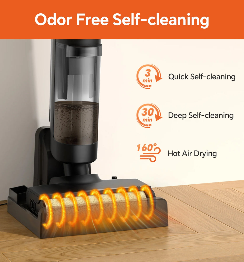 IMAGIC M3 Cordless Vacuum Mop with Self-Cleaning & Hot Air Drying for Hard Floors, Edge Cleaning, 5-in-1 Lightweight