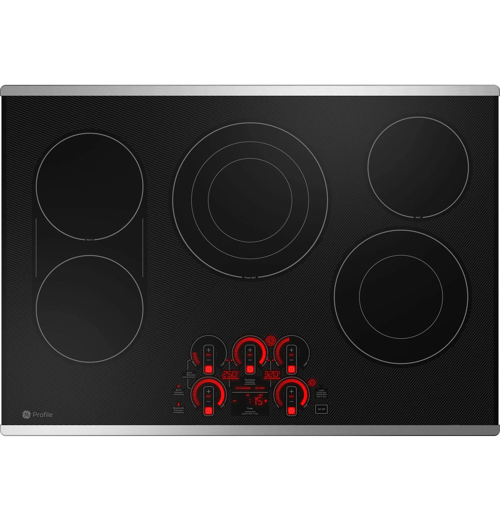 Ge Profile Pep9030st 30" Wide 5 Burner Electric Cooktop - Stainless Steel