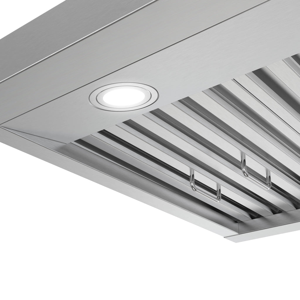 Streamline 30 in. Montecreto Ductless Undermount 406 CFM Range Hood in Brushed Stainless Steel with Baffle Filters, Touchpad Control, LED Lights