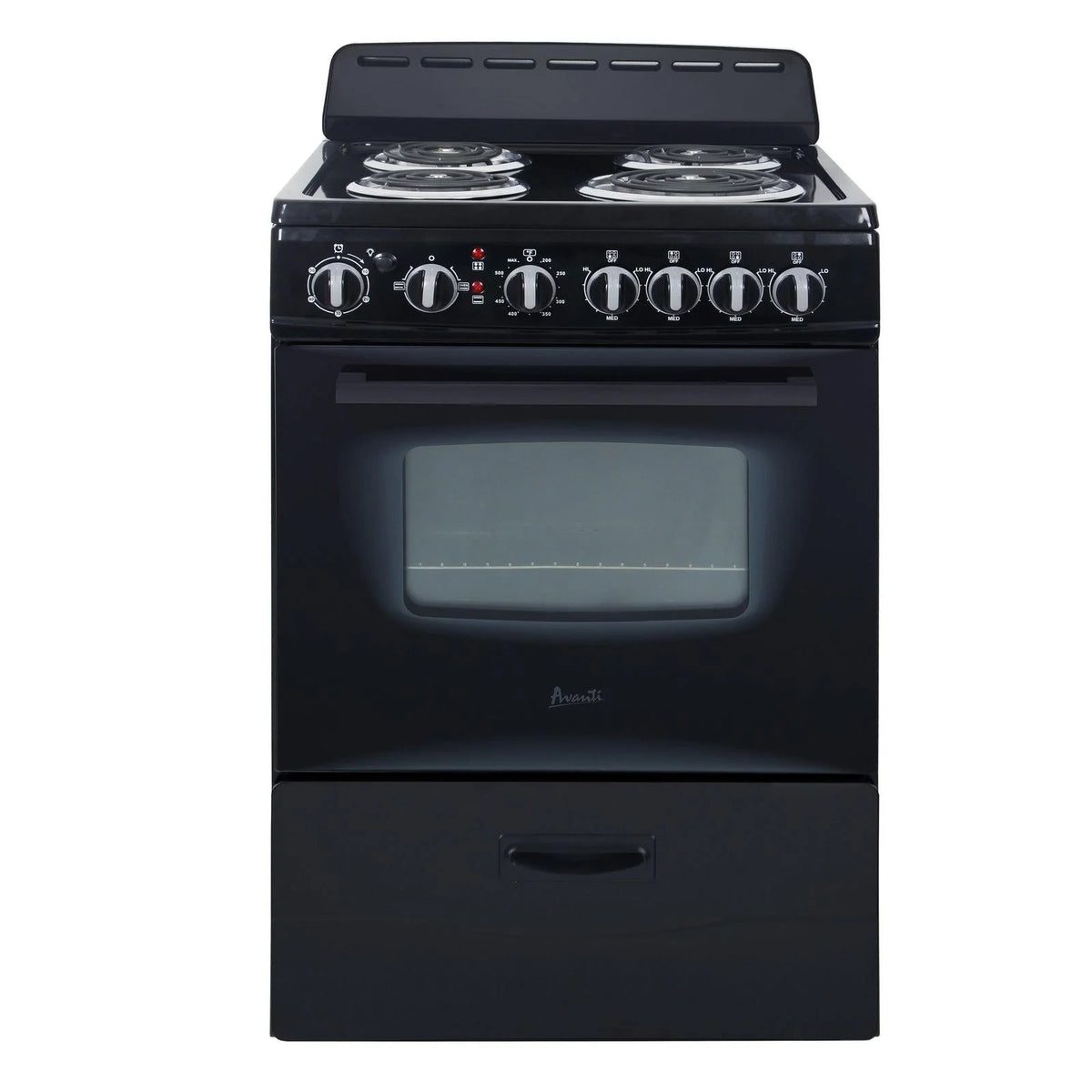 Avanti 24 Inch 2.6 cu ft Double Oven Electric Range in Black