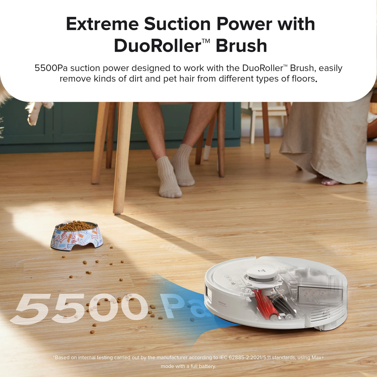 Roborock Q8 Max Robot Vacuum and Mop with Obstacle Avoidance, LiDAR Navigation, 5500Pa Suction Power, and App Control(White)