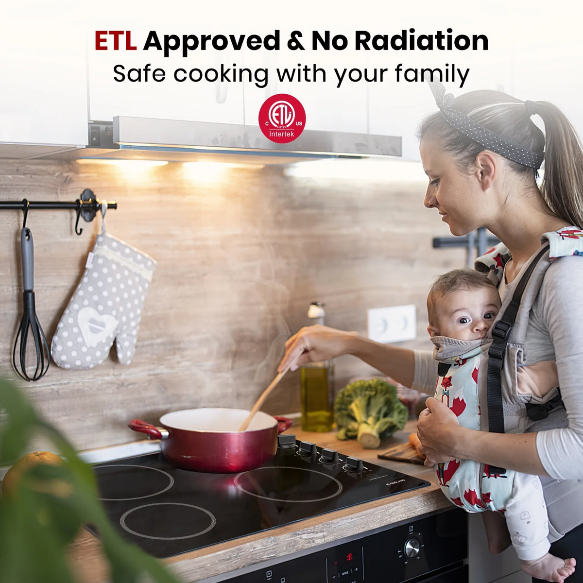 GASLAND Chef Pro 30 in Radiant Electric Cooktop with 4 Burners,  220V ETL Approved
