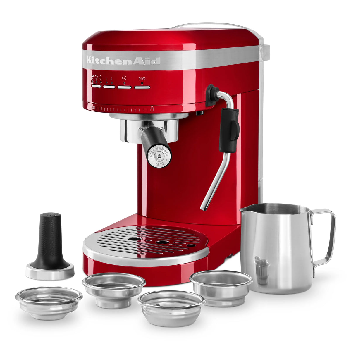 KitchenAid Metal Semi-Automatic Espresso Machine, Empire Red, KES6503