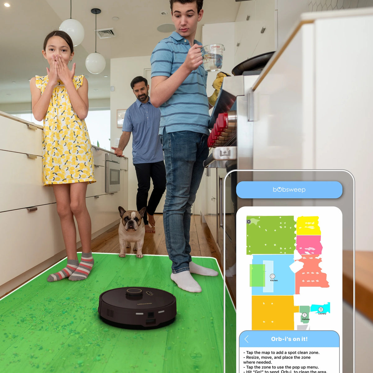 bObsweep Orb-i Robot Vacuum, 100-Day-Self Empeting bin, 5000pa Suction, Blackberry, New