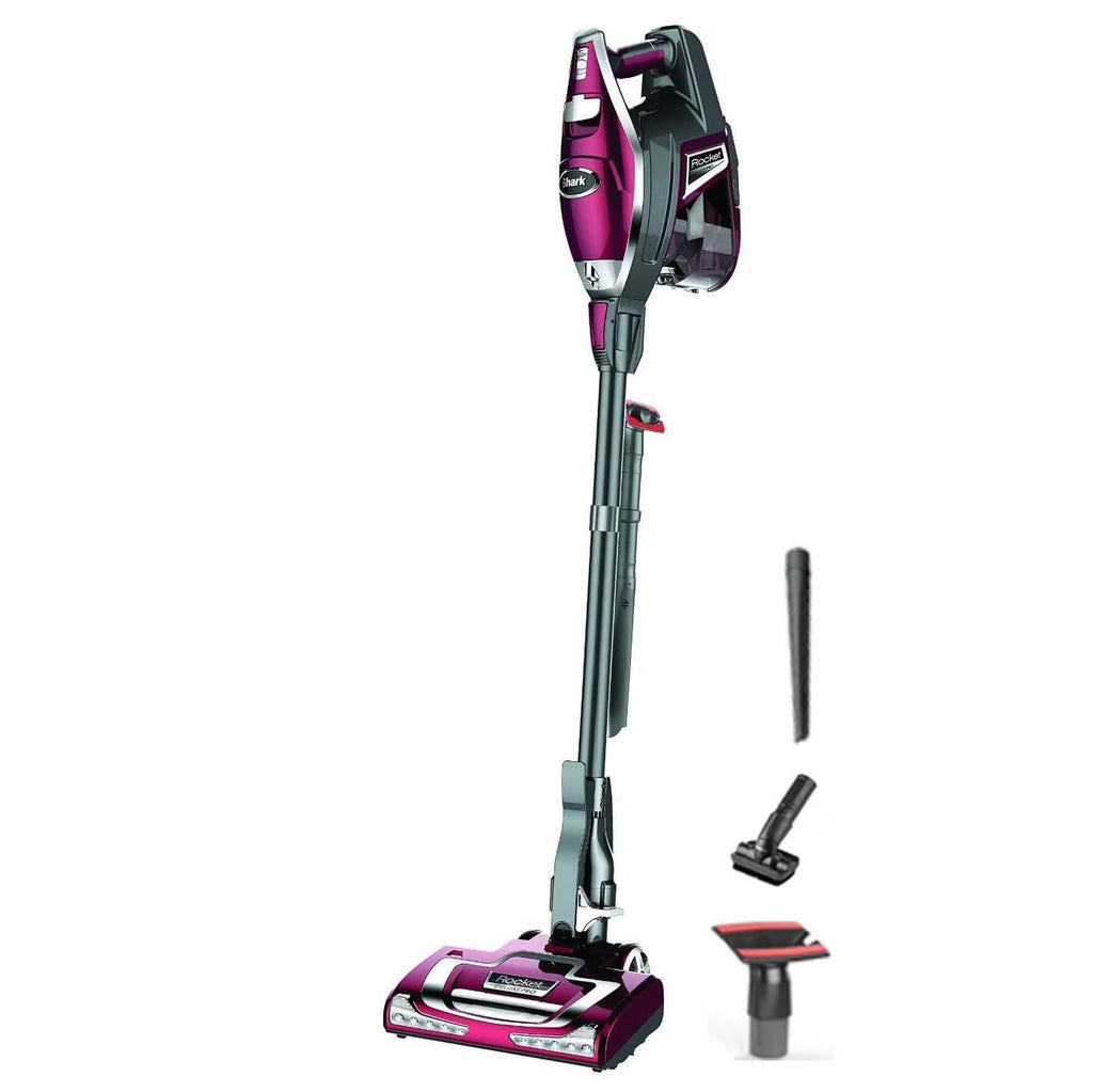 Shark Rocket Pro Corded Stick Vacuum, Removable Hand Vacuum, Hardwood Floors and Carpet, Advanced Swivel Steering, Pet-Friendly, XL Capacity, Ultra-Lightweight, HV370 Comet Red