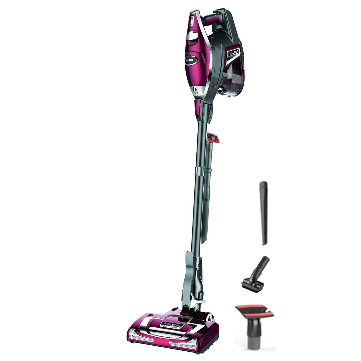 Shark Rocket Pro Corded Stick Vacuum, Removable Hand Vacuum, Hardwood Floors and Carpet, Advanced Swivel Steering, Pet-Friendly, XL Capacity, Ultra-Lightweight, HV370 Comet Red