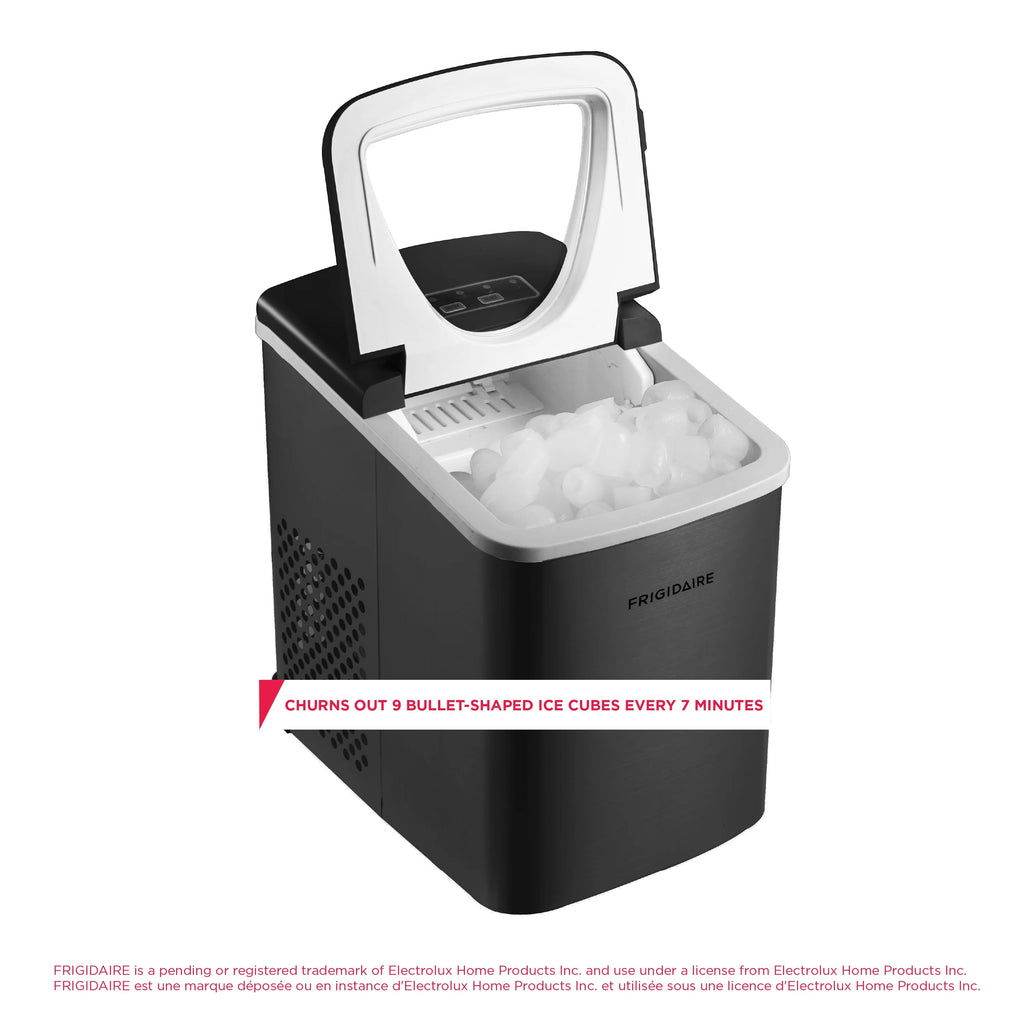 Frigidaire 26 lb. Countertop Ice Maker EFIC117-SS, Red Stainless Steel