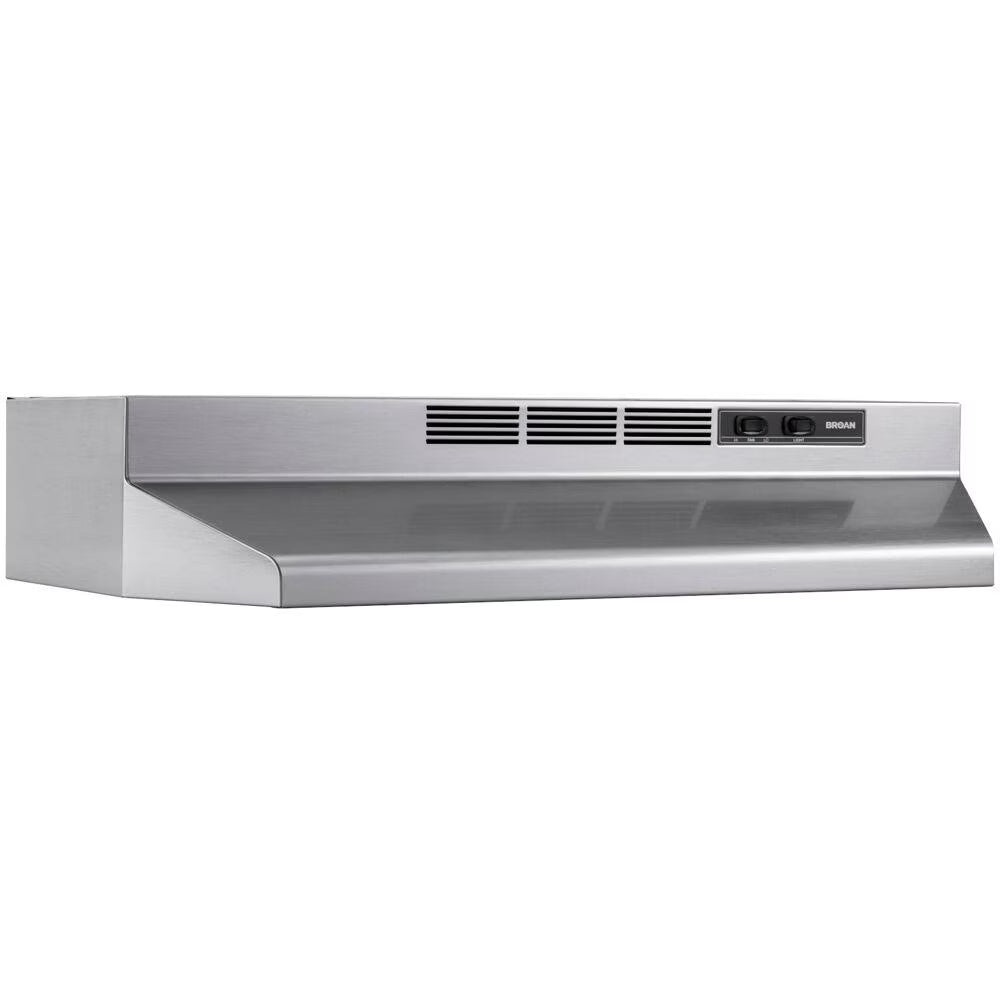 Broan 24 Inch Stainless Steel ADA Capable Non Ducted Under Cabinet Range Hood