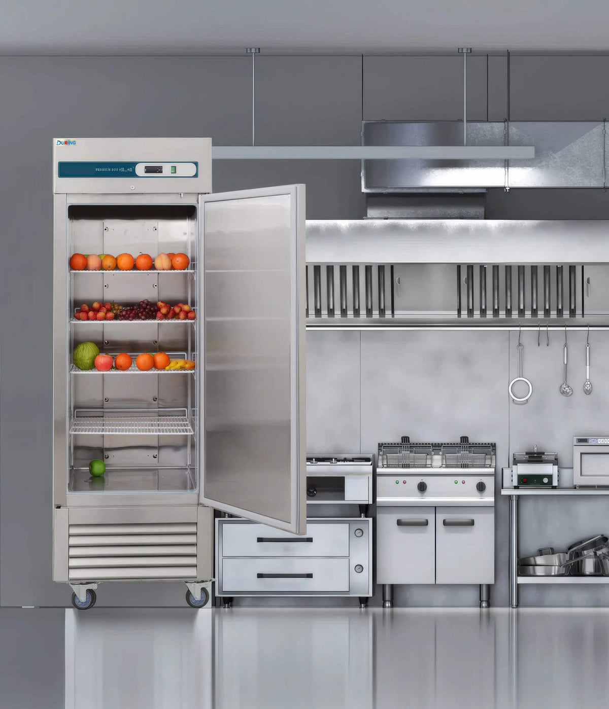 DURING D-KF-27B 27" Commercial Reach-in Freezer, 23 Cu.ft Stainless Steel