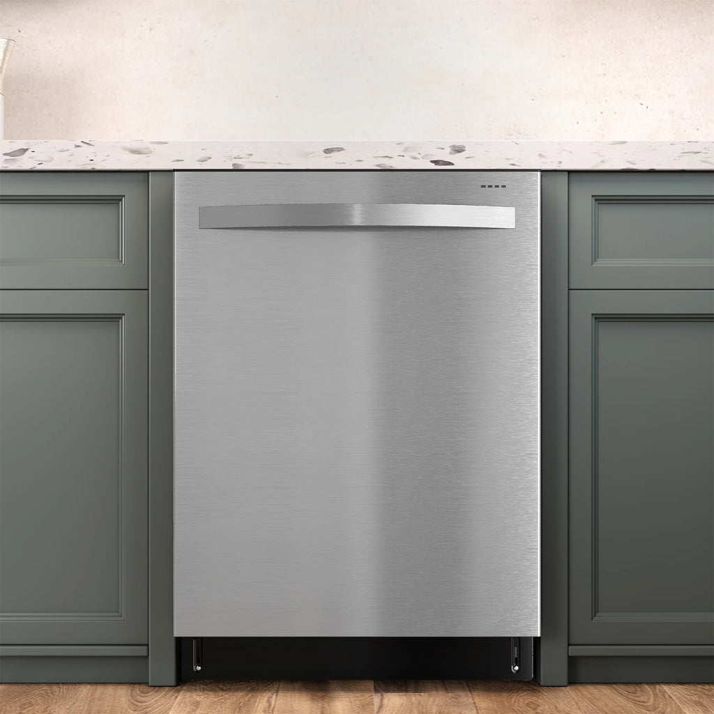 Heynemo 24" Stainless Steel Built-in Dishwasher, 14-16 Place Settings Dishwasher Machine, 8 Wash Programs, Energy Star, Sliver