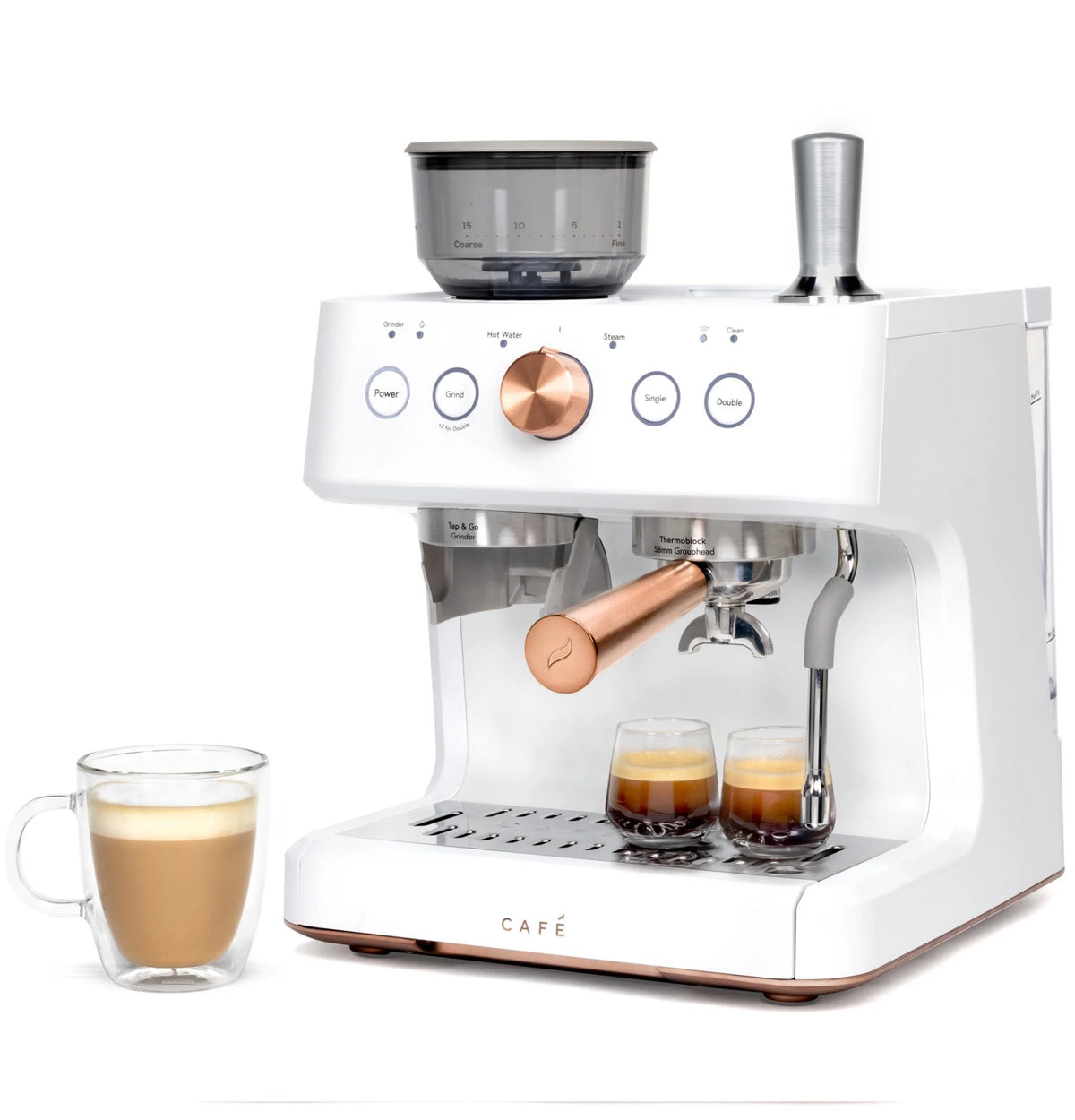 Cafe Automatic Espresso Machine, 15 Bars, Black Espresso Machines
