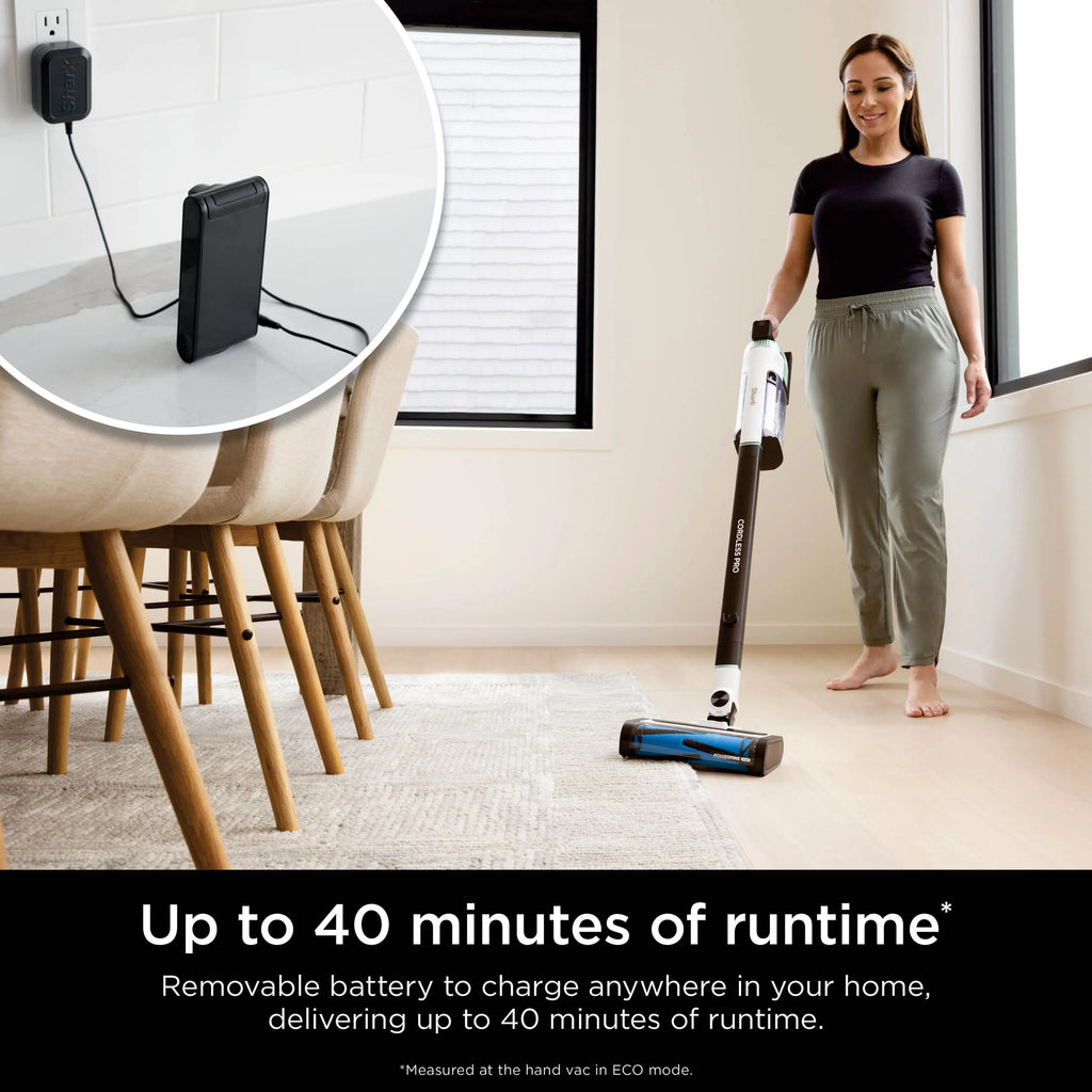 Shark® Cordless Pro Stick Vacuum with Clean Sense IQ Technology, Power Fins PLUS Brushroll, Crevice Tool Included, HEPA Filtration, IZ540H