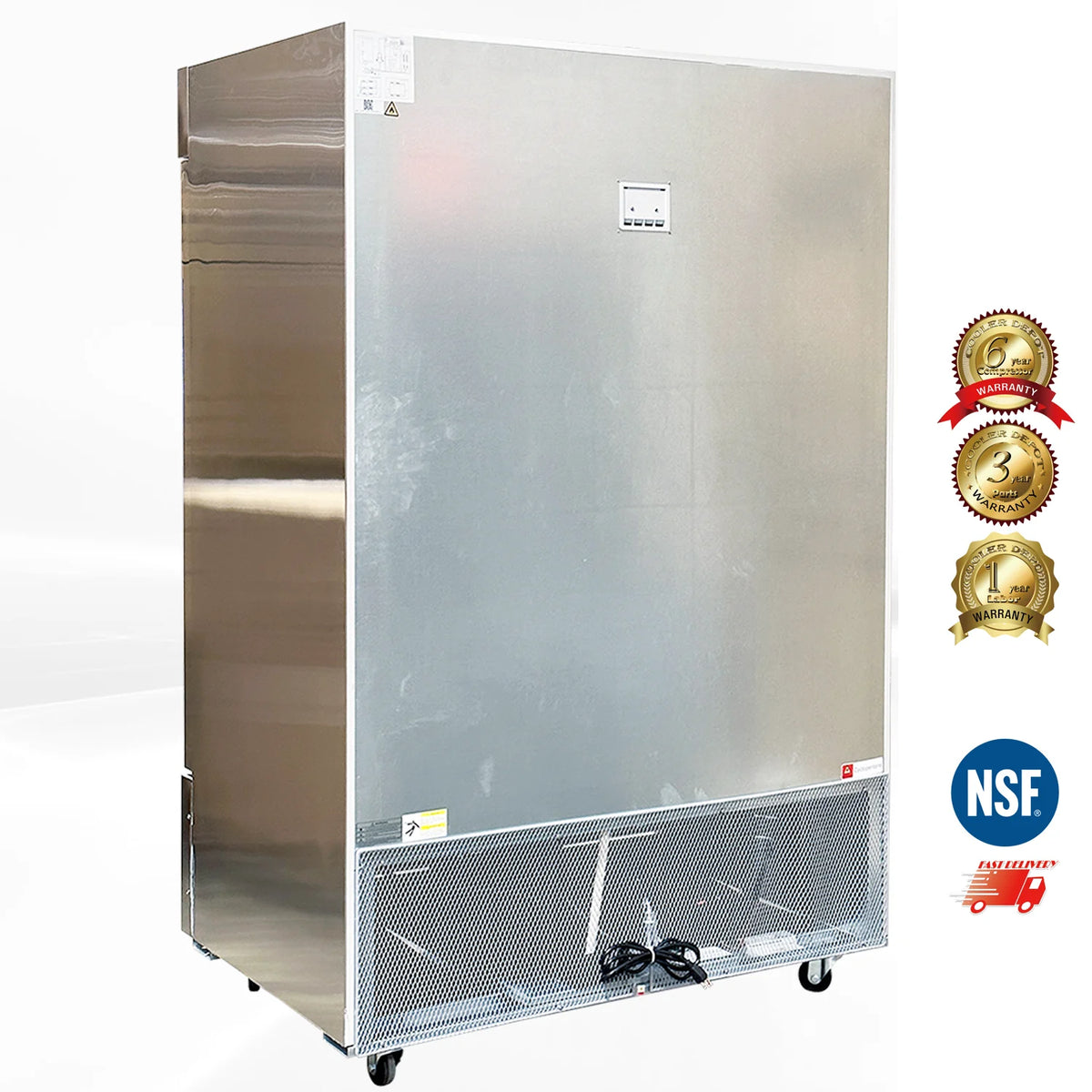 Commercial Reach in Refrigerator, 54" x 32" x 81 1/2", 42 Cubic Ft, Double Door Stainless Steel Fridge, NSFcertified