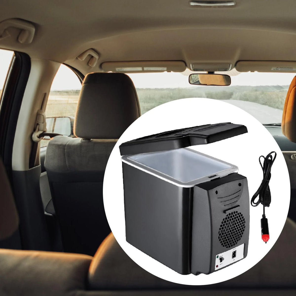 Esquirla Mini Fridge 6L Food Compact Office Can Small Car Refrigerator Freezer Single Hole