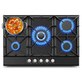 Amzgachfktch Gas Cooktop 30 Inch 5 Burners Stove Top Built-in NG/LPG Convertible with Thermocouple Protection
